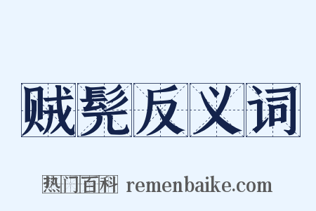 贼髡反义词是什么意思的图片